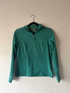 The North Face Teal Half-Zip Fleece Pullover S
